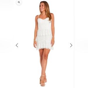 BNWT Morgan & Co. Chic White Lace Mini Cocktail Dress